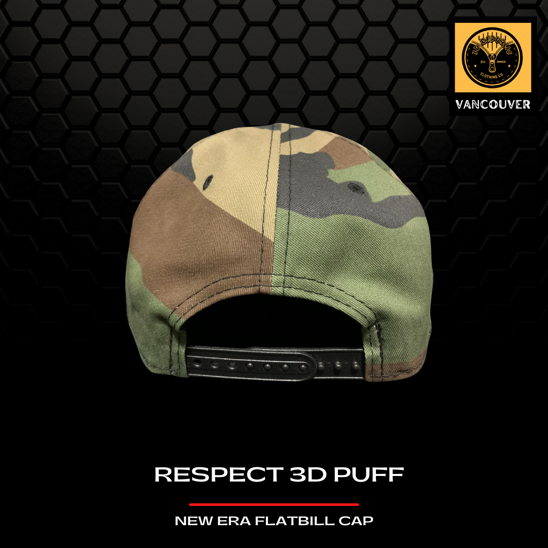 RESPECT New era Camouflage Flat bill cap – 3D Republic